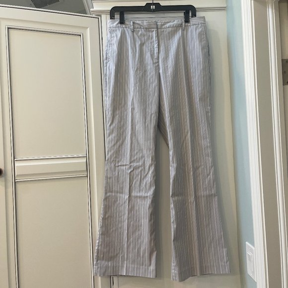 Liz Claiborne Gray Striped Boot Cut Pants - Picture 1 of 14
